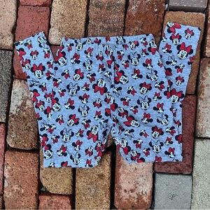 Disney Minnie Mouse Kids Pajama Bottoms - Gray with Red and Black